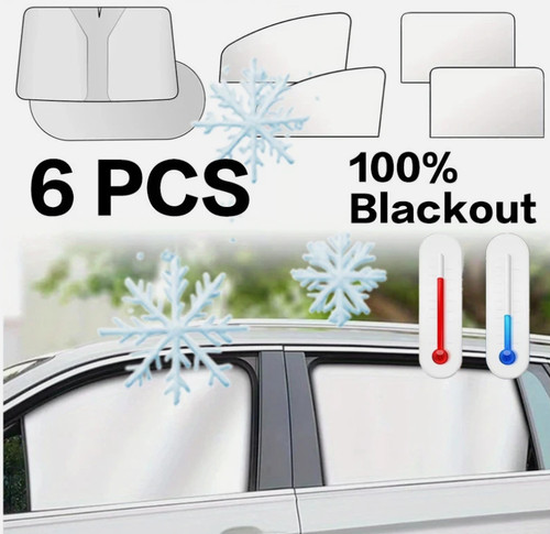 6pcs car window sun shades - 6pcs,