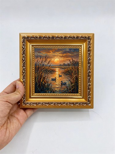 Sunset lake reeds swan - lake,