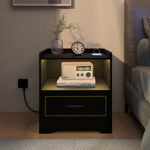Modern led nightstand smart - nightstand,
