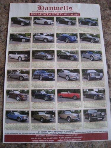 Hanwells rolls royce bentley - rolls-royce,