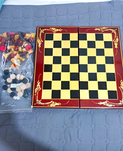 Folding wooden chess and - wooden,