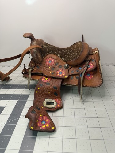 Vintage hand tooled leather - vintage,