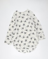 H&M Womens White Bird Print