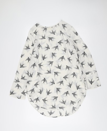 Womens white bird - bird, print
