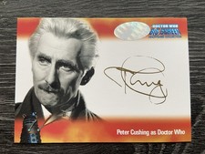 Dr Who Big Screen Additions A5 Peter Cushing Gold Facsimile Autograph/Auto Card
