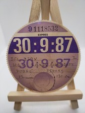 Dodge Stamped 1987 Old Original Road Car HGV Lorry Cars Tax Disc Discs Rare 87