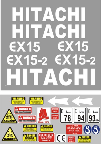 Decal sticker set hitachi - sticker,