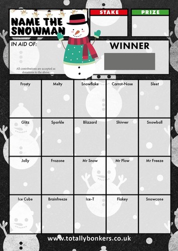 Christmas snowman fundraising - christmas,