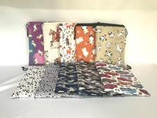 Handmade Drawstring Toiletry /Wash /Cosmetic Bag Waterproof Lining 10 Designs