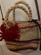 Zara purse bag straw crossbody