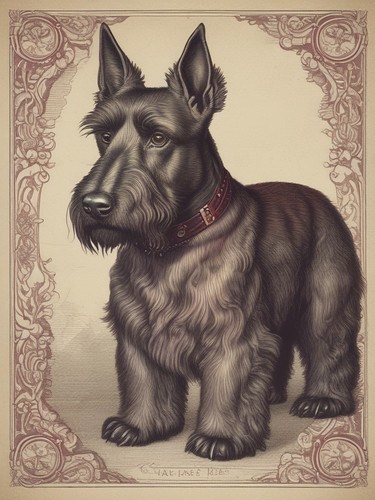 Scottish terrier vintage - scottish,