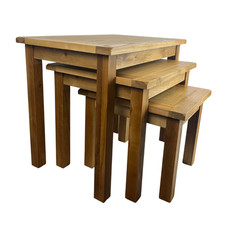 Oakcroft Oak Nest of 3 Tables