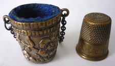 Old metal thimble - old,