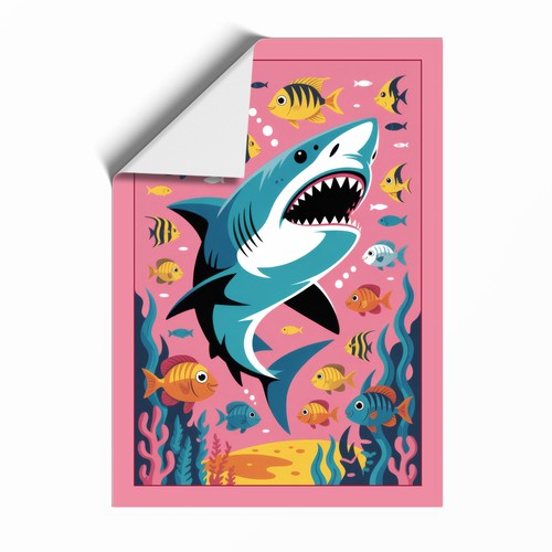 Playful shark dive tropical - playful,