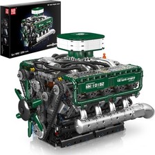 Mould King 10182 V8 Tank Engine 8 Cylinder Building Bricks Kit That Runs 2250pcs