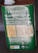 Bird Brand Superior Clear Wood Preserver and Woodworm Killer 1 Litre