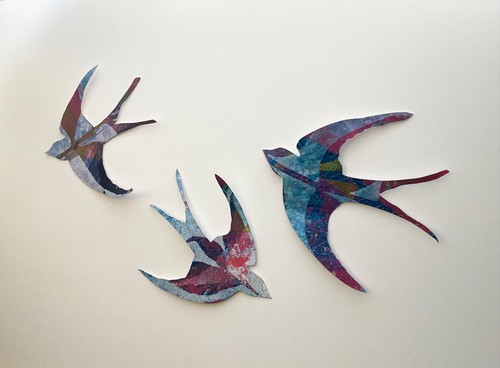 Flying swallows wall art - flying,