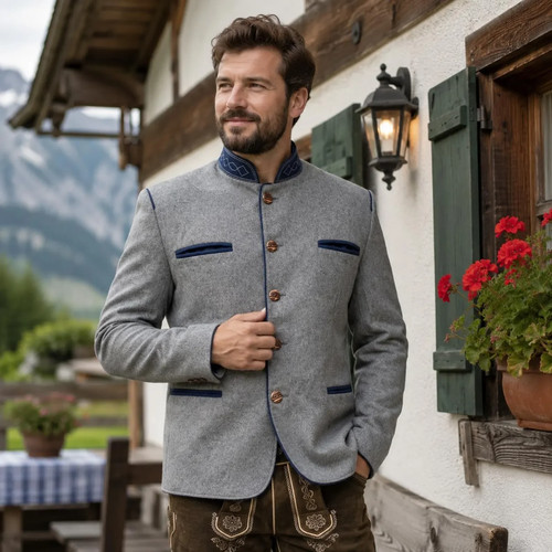 Bavarian wool coat mens - bavarian,