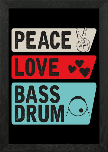 Peace love bass drum - peace,