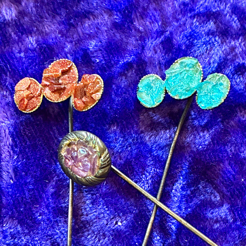 Antique stick pins gem - ,