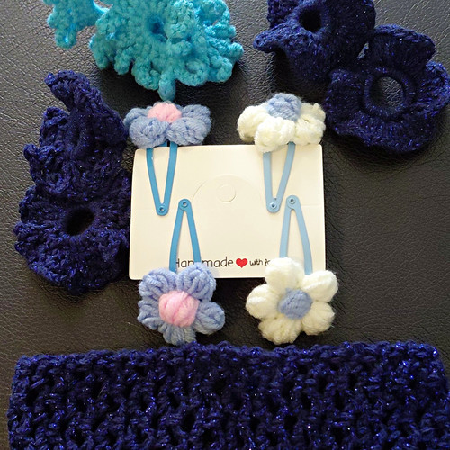 Handmade crochet flower hair - crochet,