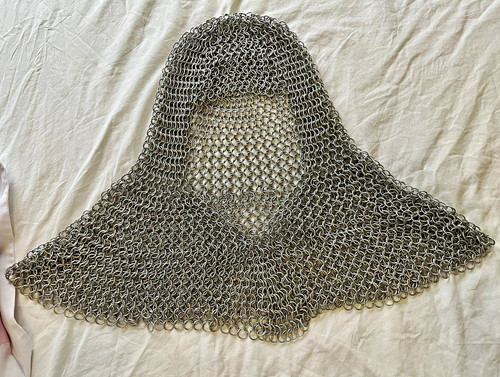 Medieval silver chain mail - silver,