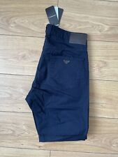 Emporio Armani Chino Shorts EA Mens Navy Blue 34” Waist New BNWT