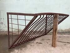 2`H 4` W Reclaimed Old Metal Steel Wall Hay Feeder Rack Flower Planter