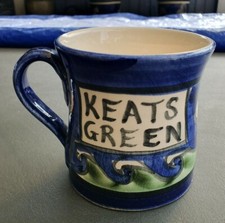 Bonchurch Pottery Mug Isle Of Wight pottery mug Retro Studio Mug Blue IOW