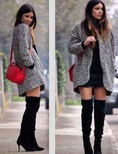 Zara jacquard coat - jacquard,