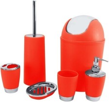 6Pcs Bath Ensemble Set Plastic
