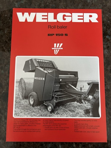 Welger rp150s roll - roll, baler