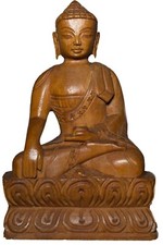 Handcrafted wooden buddha - handcrafted,