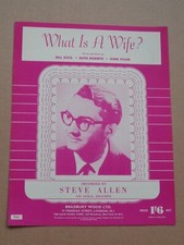 Steve Allen - What Is A Wife? sheet music