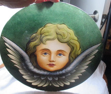 Antique Reverse Painted Round