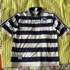 VINTAGE HERTHA BERLIN ADIDAS JERSEY FROM 90’s LARGE MADE IN ENGLAND BUNDESLIGA