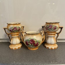 Czech art deco small vase set