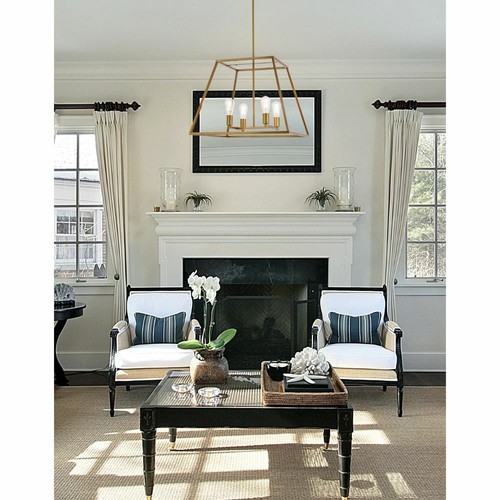 Brass kitchen island - island, living