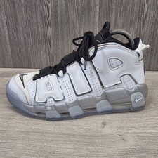 Nike Air More Uptempo Women's Size UK 7 White Iron Grey Leather FN3497-101 Rare 