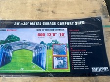 9m x 6m 30ft x 60ft METAL Steel Garage carport storage barn workshop canopy 