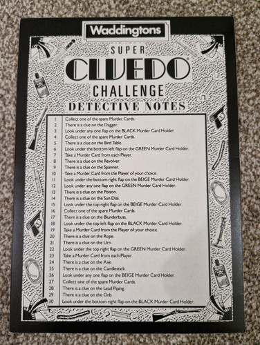 Waddingtons super cluedo - waddingtons,