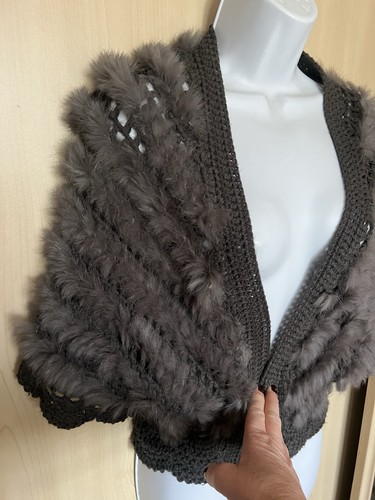 Women grey rabbit fur - grey,