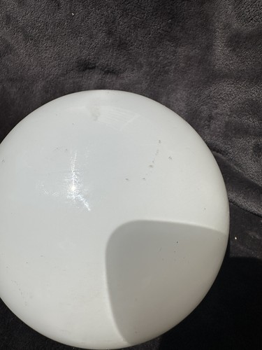 Vintage round white - round, glass