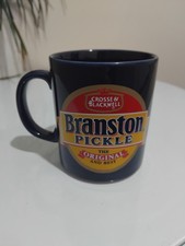 Branston Pickle Mug Kilncraft Crosse & Blackwell Vintage Coffee Tea Dark Blue