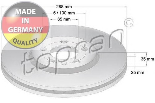 Brake disc rotors set - set, vw