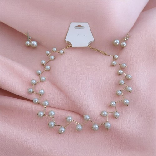 Gold faux pearl - faux, &