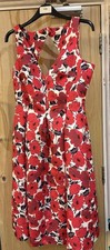 Long Tall Sally Poppy Print Fit And Flare Dress - UK 16 - Free Postage