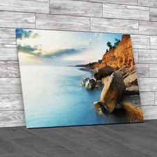 Calm Sea Next To Cliffs Canvas