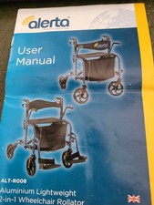 MobilityPlus+ Hybrid Duo 2-in-1 Rollator and Transit Wheelchair  VGC with 4 