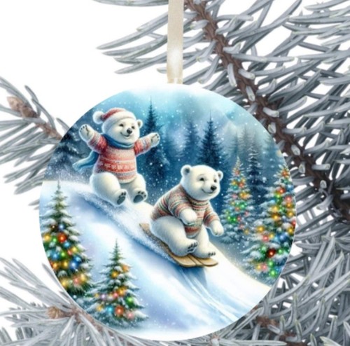 Polar bear hanging decoration - hanging,
